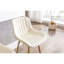 26 pouces de 2 chaises de bar, tissu en velours avec repose-pieds et pattes dorées, tabouret crème, repose-pieds, couleur