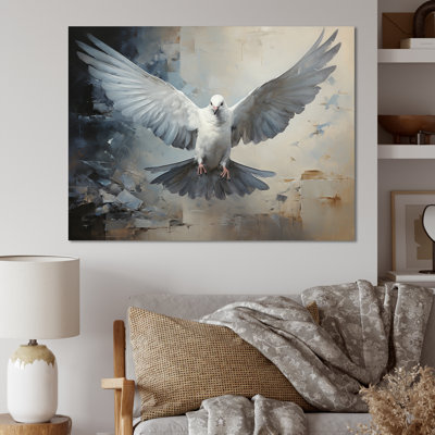 Minimalisme bleu colombe II - reproduction sur toile