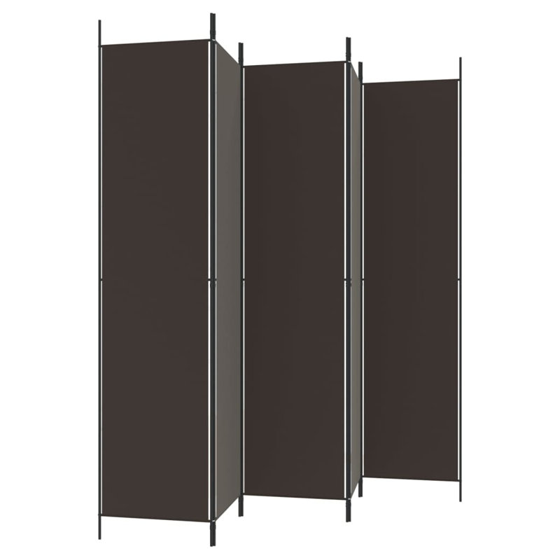 Kasimir Folding Room Divider, 220cm H x 250cm W, Brown, 5