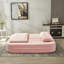 Canapé-lit modulaire multifonctionnel avec méridienne indépendante et couverture fonctionnelle, canapé en velours côtelé moelleux, canapé-lit convertible, très grand lit de 80 po, canapé moelleux à assise profonde, rose pastel-974396704