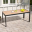 Rectangular Patio Coffee Table with Metal Frame
