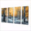 «Autumn Morning In Forest Panorama», ensemble de salon d'art mural paysage d'hiver-1119265498
