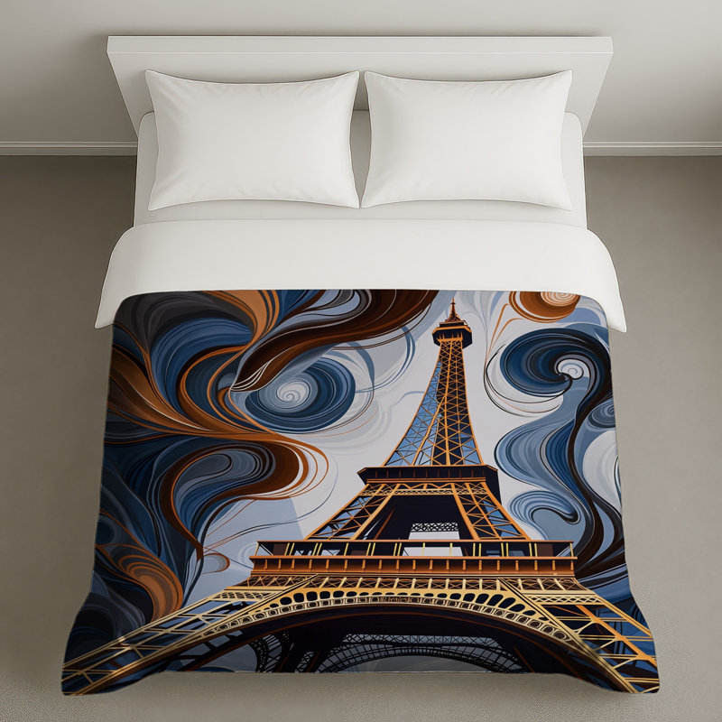Housse de couette Tour Eiffel Bedding Architecture Modern, Grand lit