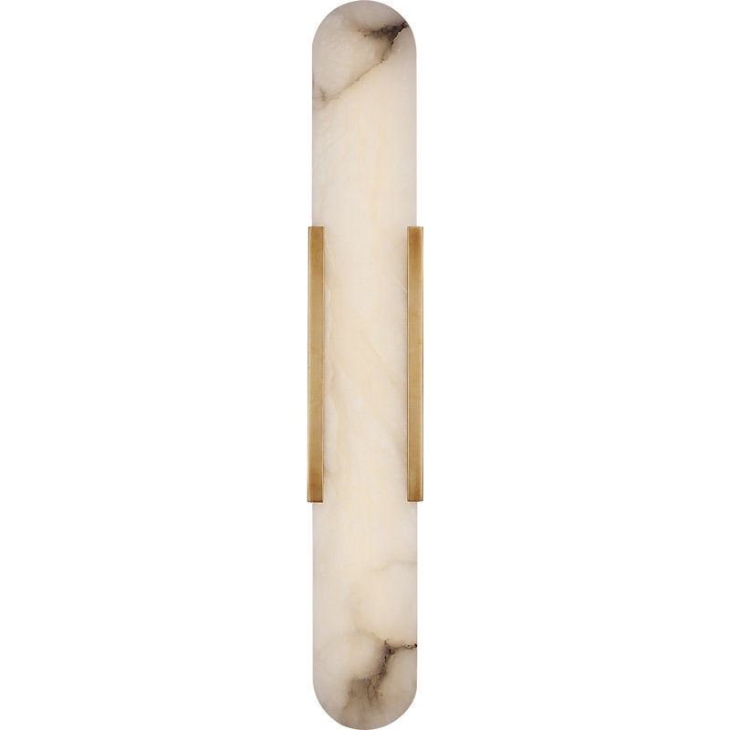 Kelly Wearstler Melange 28" Elongated Sconce, Antique-Burnished Brass, 28"