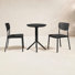 Farrah 23.6" W Round 2-Person Plastic Patio Bistro Set with Foldable Table