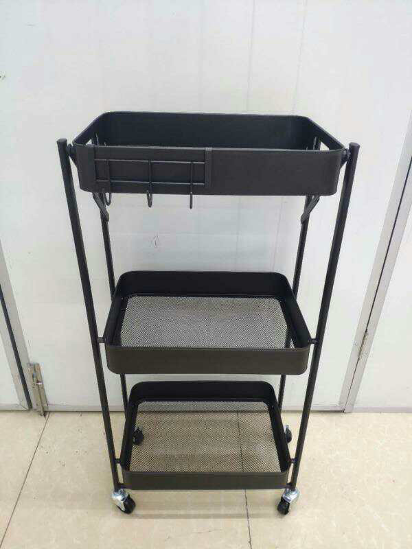 Rebrilliant 3 Tier Foldable Rolling Cart