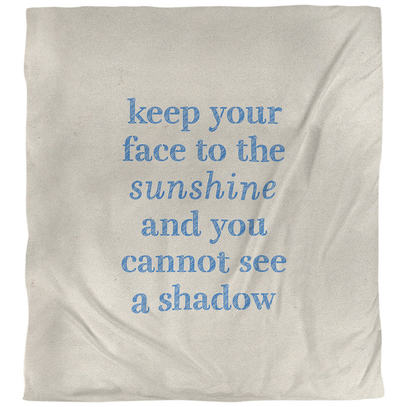 Housse de couette réversible simple Quotes, Housse de couette pour grand lit, Blanc / Bleu