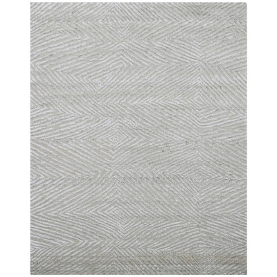 Geometric Area Rug in Silver/Gray