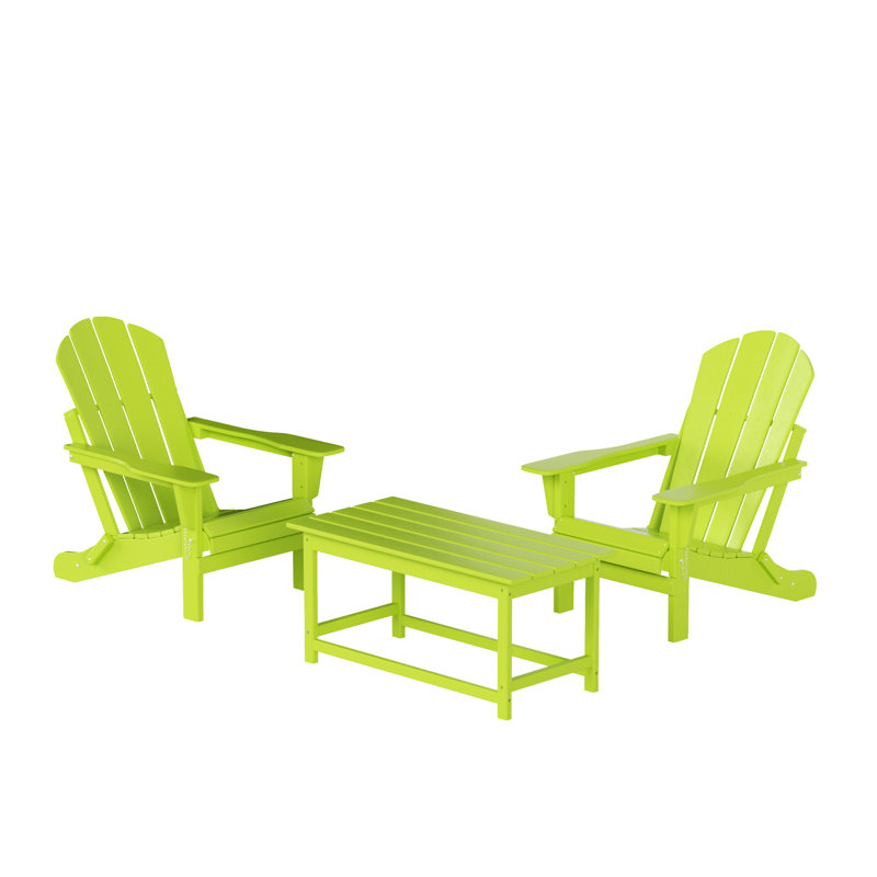 Laguna Foldable Outdoor Adirondack Chair, Lime