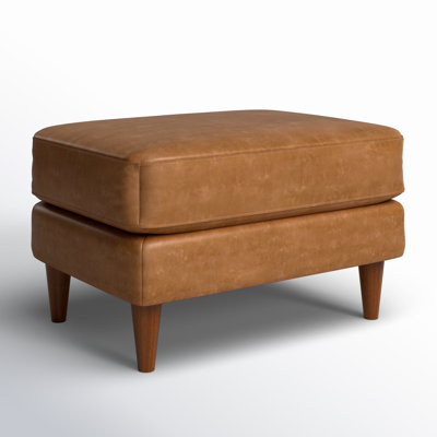 Clifford Genuine Leather Custom Ottoman