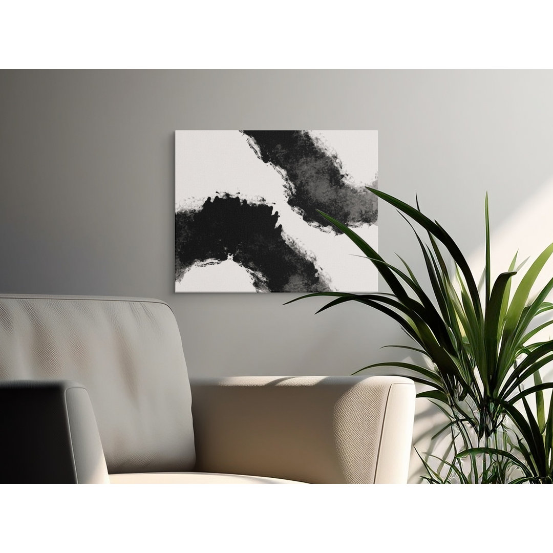 Bold Abstract Black White Canvas Print