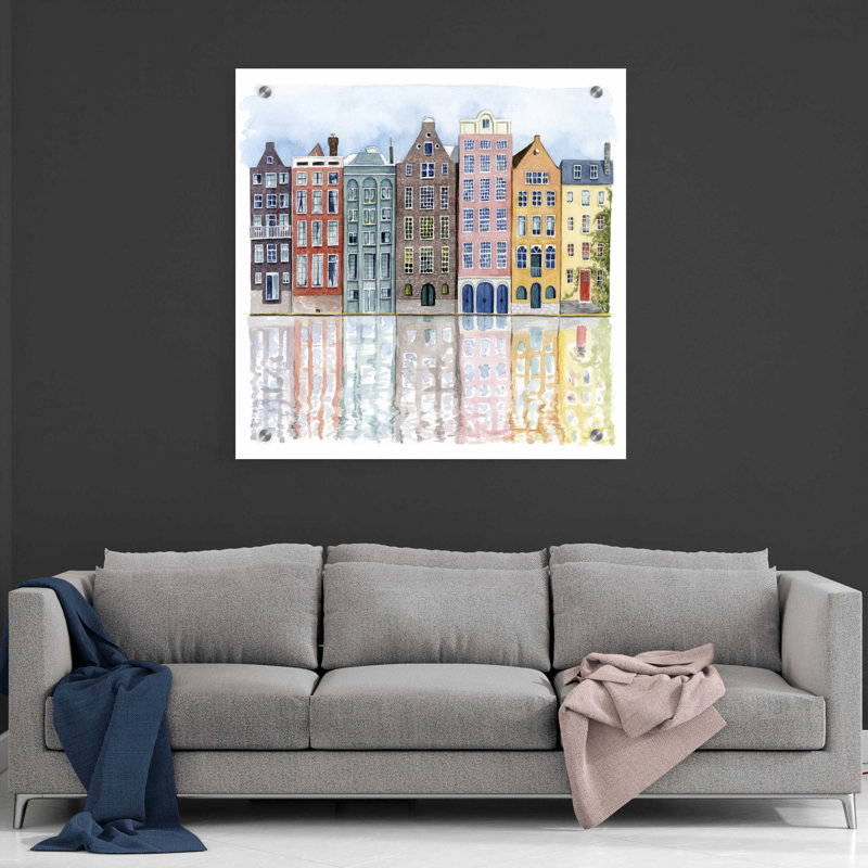 «Voisinage I» par Grace Popp, verre mural en acrylique, H 36 po x l 36 po x P 0,2 po