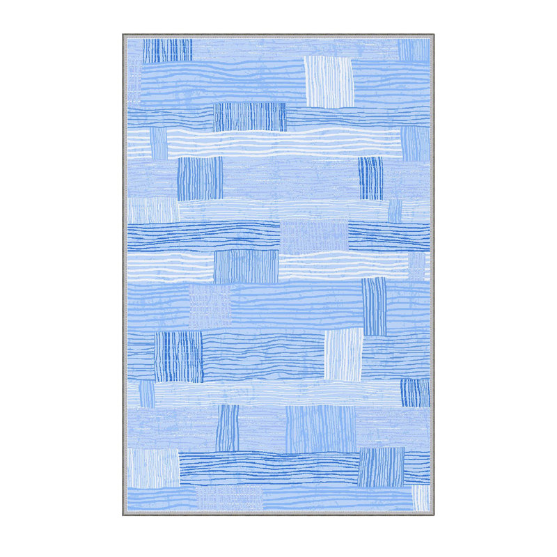 Stylish Hall Carpet, 2.6 x 6.6 Feet, 1% Polyester, .3 in Pile Height | Antibacterial, Non-Slip PVC Felt Dot Underside | 3D Digital Print, Machine Washable, Ideal for Entryway & Living Spaces