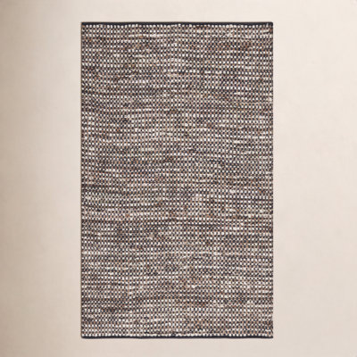 Gabino Black Ivory Flatweave Geometric Jute Rug
