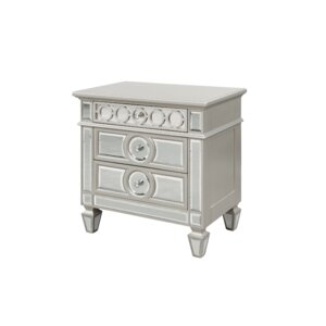 Denardo 2 - Drawer Nightstand in Silver