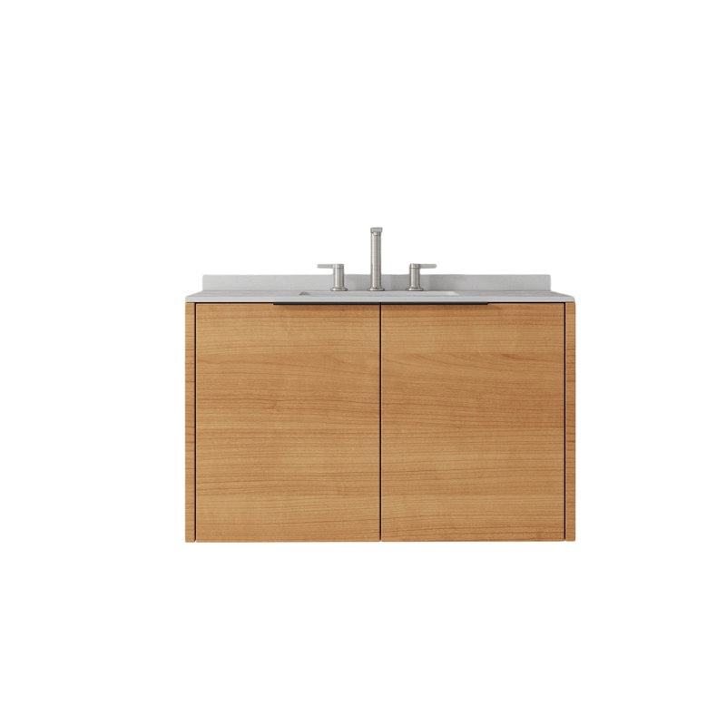 Meuble-lavabo flottant avec lavabo, Oak, 36" W