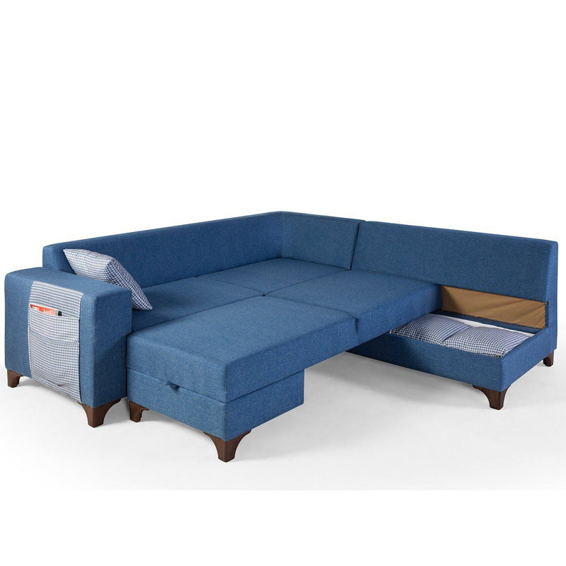 Canapé-lit d'angle, Bleu