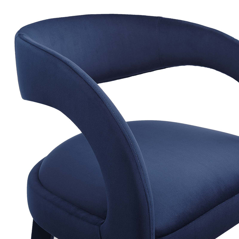 Modway Pinnacle Upholstered Stool, Black, Midnight, Bar Stool (30" Seat Height)