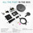 Modern Minimalist Concealed Shower System 2-function Set - Solid Brass Control Valve, Abs Overhead & Handheld Shower With Self-cleaning Silicone Nozzles