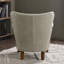 Petit fauteuil rembourré en cuir véritable de 26 po de largeur-624653828
