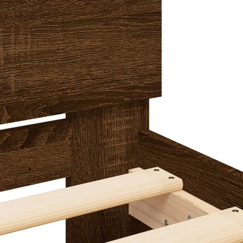 Nyleen Bed, Brown Oak, Single (3')