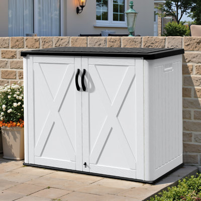 4 Ft. W X 2 Ft. D Outdoor Resin Horizontal Storage Shed, White