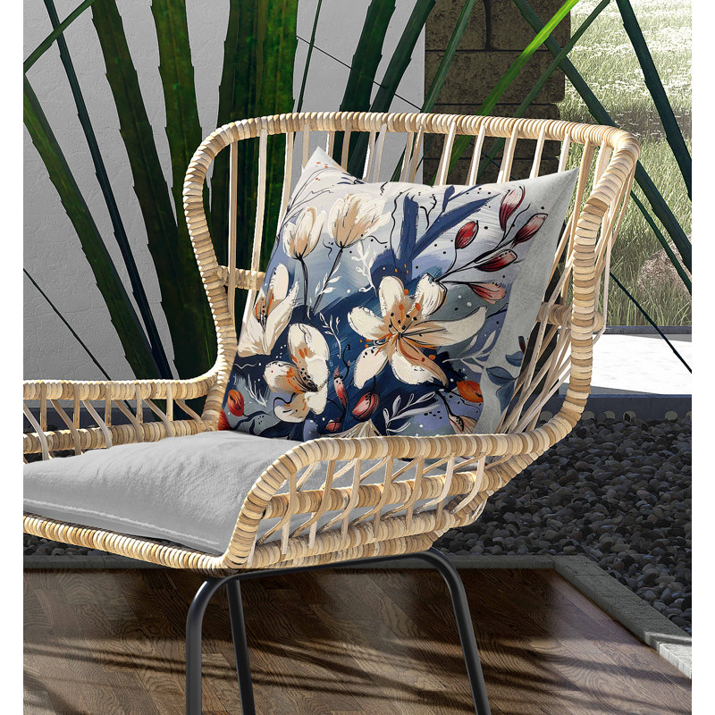 Coussin intérieur / extérieur Painted Paradise, Carré 16 po
