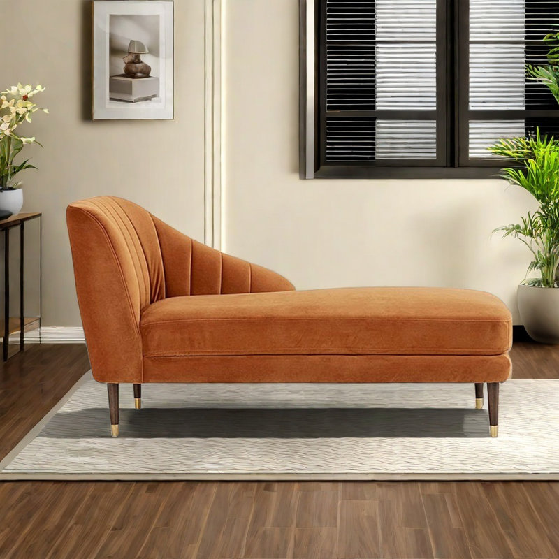Chaise moderne et élégante, Orienté à gauche (vu de face), Orange