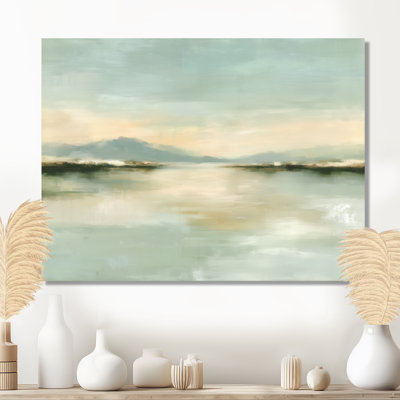 «Green Yellow Morning Dew Of Alice Lake», art mural sur toile, paysage urbain vert