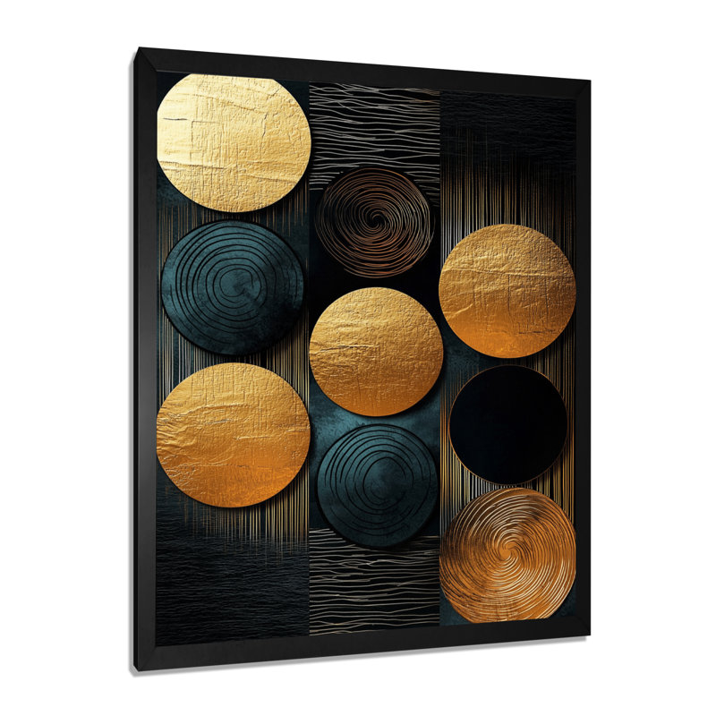 Preston - Abstract Wall Decor, Noir, H 20 po x l 12 po, Reproduction encadrée d'une seule photo