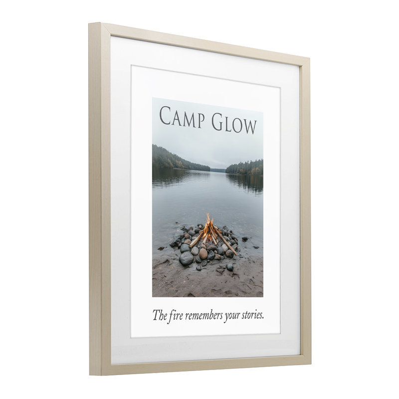 «Fire Remembers Your Stories», reproduction encadrée sous verre, design par A Barefoot Stylist, H 16 po x l 13 po