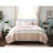 King/ King Blush Quilt , 6 Piece, Cotton , Reversible With Pillow Accumulation Bedroom Piece Pillows-119105199-119105201