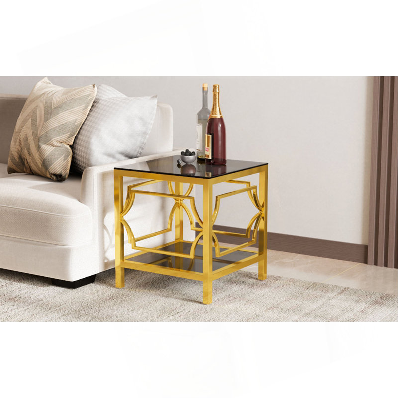 Table d'appoint 19,7 po Modern Gold, Black/Gold