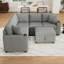 Canapé-lit modulaire convertible en L 84,7 po