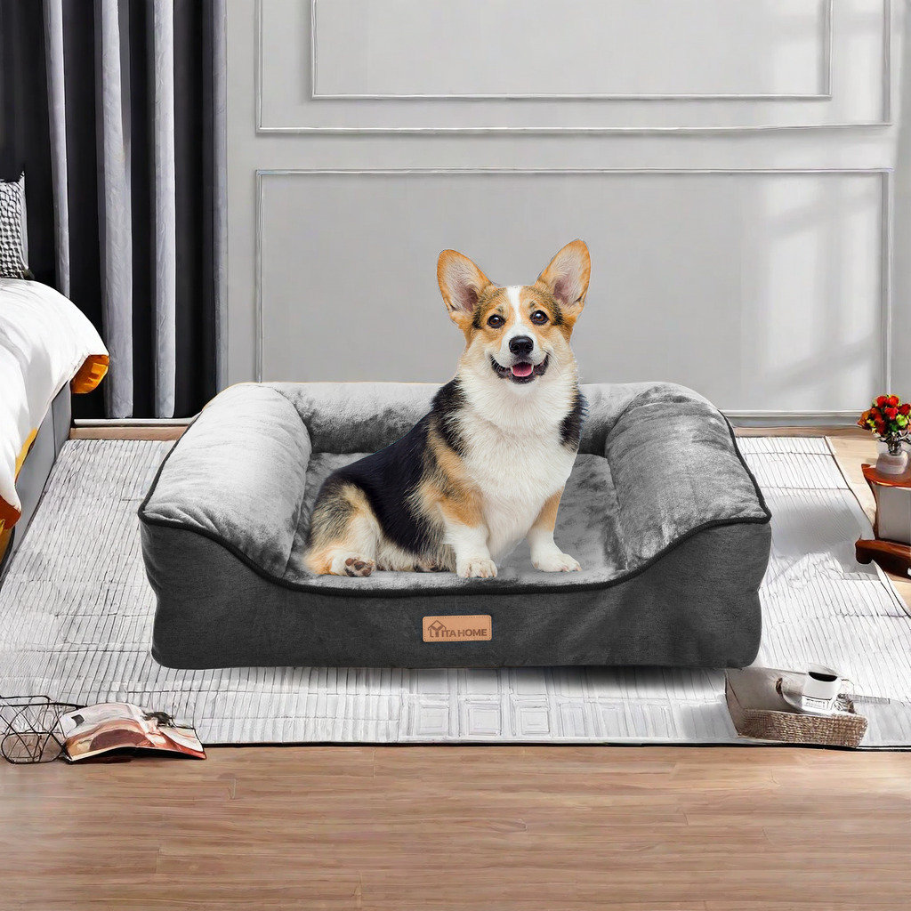 Balconera Orthopedic Dog Bed,Pet Bed with Memory Foam&Removable Zipper Cover