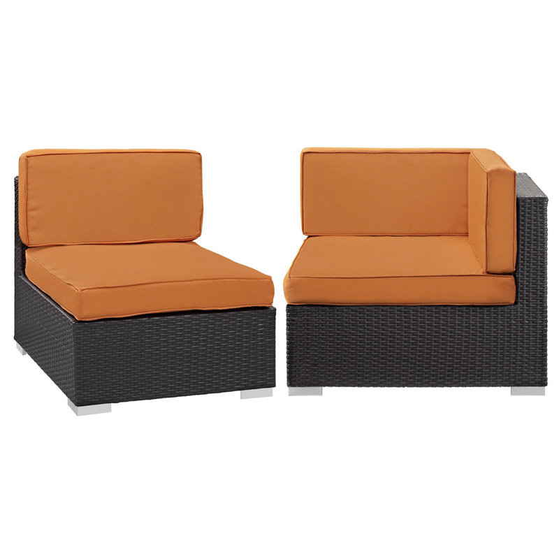 Ensemble de canapé modulaire d'extérieur Gather, Orange