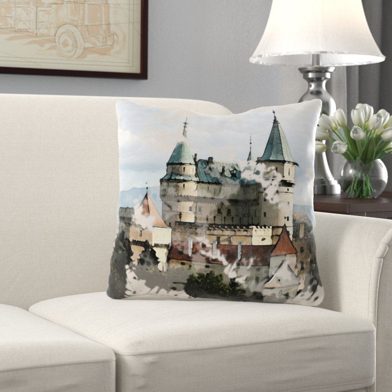Housse et insert de coussin carré Alvey, Microsuède, Intérieur