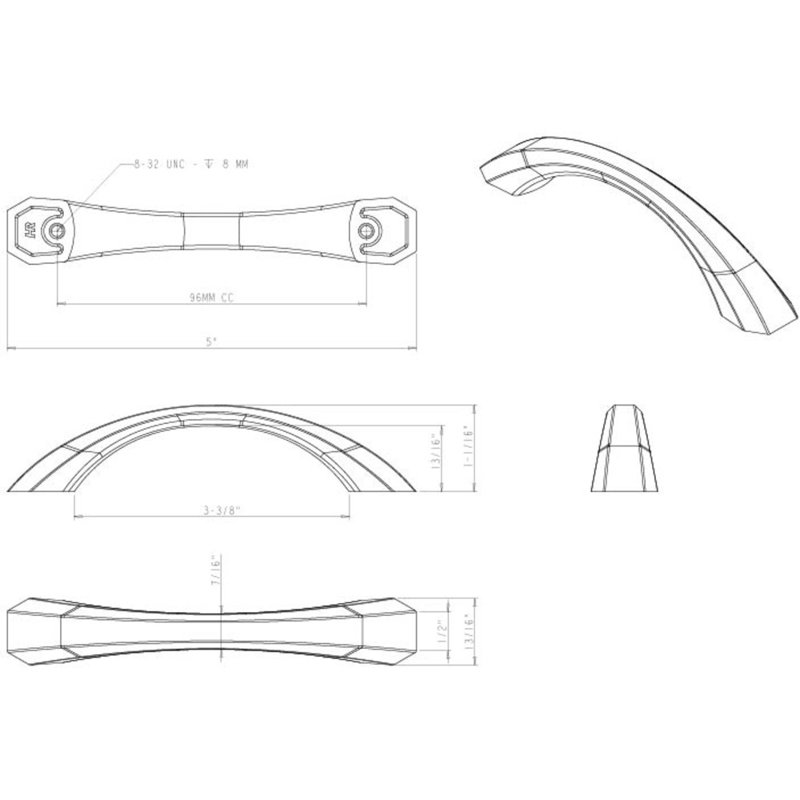 Wheeler Bar Pull, Brushed Oil Rubbed Bronze, 5 1/16"