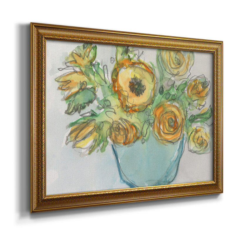 Spring Floral Accent II - peinture sur toile encadrée, H 18 po x l 27 po