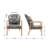 2-Person Patio Conversation Set with Cushions, Outdoor Furniture Rope Woven Chairs with Coffee Table-992381030
