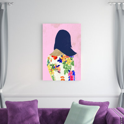 Floral Fashion Girl III - reproduction d'art sur toile tendue