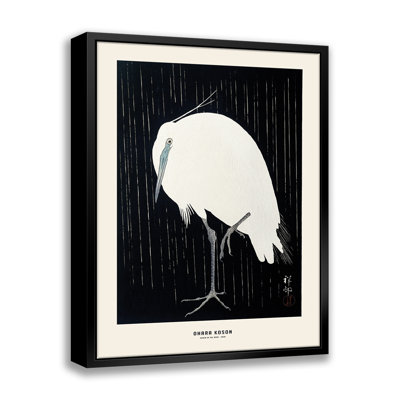 " Ohara Koson - Egret In The Rain " Graphic Art Print