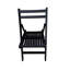4 chaises pliantes en bois massif - noir, siège à lattes confortable, pour l'intérieur / extérieur, peu encombrant, solide, capacité de poids de 220 lb (4) avec siège pour le confort et toutes les occasions,-1828727621