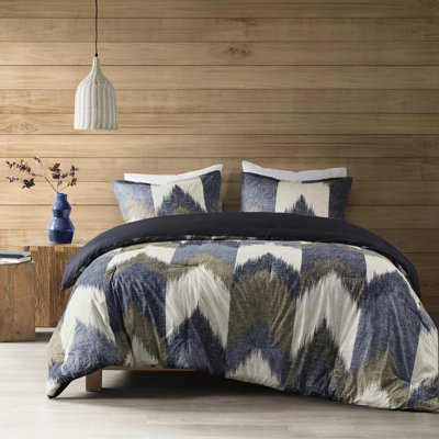 Édredon en coton - rembourré, imprimé, 2 taies décoratives assorties pour une aventure d'aventure relaxante