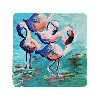 Sous-verre flamants dansants