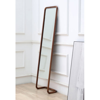 Modern Minimalist Black Walnut High-Definition Full-Length Mirror