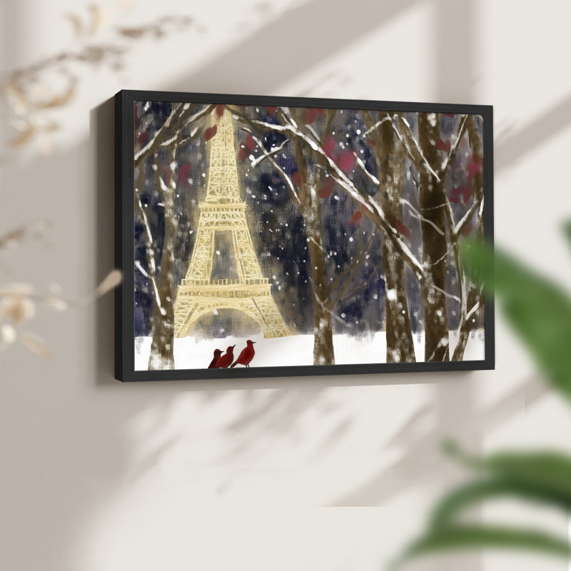 Chirstmas Art-DCXLIX -Framed Print - Restickable, H 11 po x l 14 po, Noir