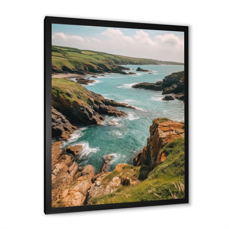 Coastal Horizons VI - Impression, Cadre simple noir, H 44 po x l 34 po x P 1,5 po