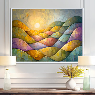 Minimal Peaks of Nature Abstract Landscape IV - Art mural abstrait minimaliste