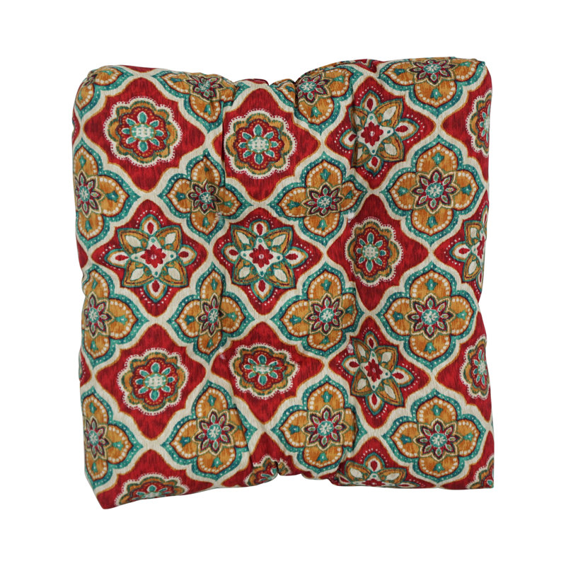 Coussin de chaise de salle à manger capitonné à motif carré de 19 pouces